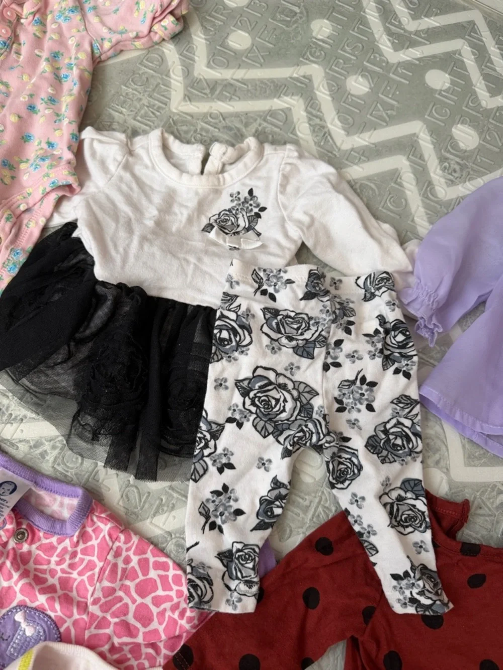 Carter's Mixed Girls Clothing Lot in Yellow, Pink, White, Black, Purple bundles